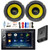 Dual XDVD276BT Double DIN 6.2" LCD Touchscreen USB/AUX Bluetooth DVD   Stereo Receiver, 2x 6.5'' 300 Watt Max Mid Bass Woofer Speaker, 2-Channel Amplifier w/Wiring Install Kit