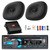 Dual In-Dash USB Bluetooth AM/FM Radio MP3 CD Stereo Car Receiver, 2x 6x9" 400 Watt Max 2-Way Audio Speakers, 2-Channel Amplifier w/Wiring Install Kit
