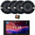 Double DIN 6.8" WSVGA LCD Touchscreen Digital Media Bluetooth USB Satellite Radio Ready Car Receiver Bundle Combo With Two Pairs (QTY 4) Of 6.5" 300W Power 2-Way Coaxial Car Speakers, Speaker Wire