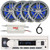 Pyle PLMRB29W2 Single DIN Marine Bluetooth USB/AUX MP3 Player AM/FM Radio Stereo Receiver, 4x 6.5" 180 Watt Max Power 2-Way High-Performance Boat Charcoal Speakers, 4-Channel Amplifier, Radio Antenna