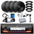 JVC KD-X38MBS Single DIN Marine MotorSports Bluetooth USB/AUX LED AM/FM SiriusXM Ready Stereo Receiver w/Install Kit, 4x 6.5" 300W Speakers w/Adapters, Amplifier w/Kit, Handlebar Kit, Wire, Antenna