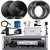 Kenwood KMR-D382BT Single DIN Marine USB/AUX SiriusXM Ready Bluetooth CD Player Receiver W/Install Kit, 2x 6.5" 300W Speakers W/Adapter & Wire, 4-Channel Amplifier W/Kit, Handlebar Kit, Radio Antenna