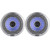 Three Pairs (Qty 6) of Kicker KM614FL 6.5" 130 Watt Max Power Thin-Mount RGB LED Marine Audio Speakers w/ White and Silver Grilles, Marine LED Controller, 50 Feet 16 Gauge Speaker Wire