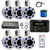 Kicker KMC3 Marine Bluetooth USB AM/FM Radio Weather-Resistant Gauge-Style Digital Media Receiver, 6x 6.5" 300W Max White LED Tower Speakers, 6-Channel Amplifier w/Kit, LED Controller, Antenna, Wire