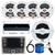Infinity PRV-315.2 Marine Gauge Style USB Bluetooth WB Radio Receiver, 4x 6.5" 225W Boat Stereo Speaker (White) 10" Powered Subwoofer, 5-Channel Amplifier, Wire, Antenna, USB/AUX Interface
