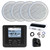 JBL JAM5000N Marine Gauge Hole Mount USB Bluetooth AM/FM/WB Radio Receiver with Wired Remote, Extension Cable, 4-Channel Amplifier w/Kit, 4x 5.25" 20 Watt Max Polycone Speakers (White, Bulk Packaging)
