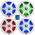 Two Pairs (QTY 4) Of JBL Club 82 8" OEM Replacement 450 Watt Max Power 2-Way High-Performance Marine RGB LED Speakers with White and Gray Grilles, 50 Feet 16 Gauge Speaker Wire