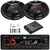 JBL Celebrity100 Single DIN Bluetooth USB/AUX SD/MP3 FM Radio High Power Meshless Car Audio Stereo Receiver, 2x 6x9" 500W Max 3-Way Coaxial Automotive Speakers, 2-Channel Class AB Amplifier W/Kit