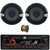 JBL Celebrity100 Single-DIN Bluetooth FM Radio USB/AUX SD/MP3 High Power Stereo Receiver, 2x 6.5" 300 Watt Peak Power 2-Way Coaxial Car Audio Speakers W/50 Feet 16 Gauge Wire