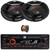 JBL Celebrity100 Single DIN Bluetooth USB/AUX SD/MP3 FM Radio High Power Meshless Stereo Car Audio Receiver, 2x 6x9" 500 Watt Max Power 3-Way Coaxial Automotive Speakers, 50 Feet 16 Gauge Speaker Wire