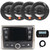 Infinity PRV-315.2 Marine Gauge Hole Mount USB Bluetooth AM/FM/WB Radio Receiver, Wired Remote & 20-Foot Extension Cable, 4x 6.5" 225W Peak Power 2-Way Multi-Element Boat Audio Black Speakers,