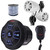 Pyle PLMRBT18MIC 2-Channel Marine Bluetooth Wireless Receiver W/Handheld Microphone, 2x 2.25’' 10 Watt Max Power Waterproof Full Range Off-Road White Boat Speakers, 50 Feet 18 Gauge Speaker Wire