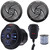 Pyle PLMRBT18MIC 2-Channel Marine Bluetooth Wireless Receiver W/Handheld Microphone, 2x Pyle PLMRS6B 6'' 240 Watt Max Power Low Profile 2-Way Black Boat Speakers, 50 Feet 18 Gauge Speaker Wire