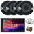 JVC KW-M690BW 6.8" Capacitive Monitor Single-DIN Bluetooth USB/MP3 Digital Media Shallow Chassis Multimedia Receiver, 4x 6.5" 300W Max Power 2-Way Coaxial Car Audio Speakers W/50 Feet Wire, Antenna