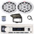 Pyle PLMRB29W2 Single DIN Marine Bluetooth USB/AUX MP3 Player AM/FM Radio Stereo Receiver w/White Cover, 2x 6x9" 260 Watt Max Power 2-Way Full Range White Boat Speakers, Radio Antenna, Speaker Wire