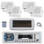 Pyle PLMRB29W Single DIN Bluetooth Marine MP3 AM/FM Stereo Receiver with White Cover, 22" Radio Antenna, Wire, 4x 3.5'' 200 Watt Max 3-Way Indoor/Outdoor Wall Mount Speaker (White)