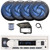 Pyle PLMRB29W2 Single DIN Marine Bluetooth USB/AUX MP3 Player AM/FM Radio Stereo Receiver w/White Cover, 4x 4" 100W Max 2-Way Low Profile Blue LED Black Boat Speakers, Radio Antenna, Speaker Wire