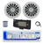 Dual MXD13 Single DIN Bluetooth Marine MP3 AM/FM Stereo Receiver with White Cover, 22" Radio Antenna, Wire, 2x 6.5" 180 Watt Max Power 2-Way Water Resistant Audio Speakers (White)