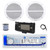 Dual MXD13 Single DIN Bluetooth Marine MP3 AM/FM Stereo Receiver with White Cover, 22" Radio Antenna, Wire, 2x 6.5" 90 Watt Peak Power 2-Way Full Range Audio Speakers (White)