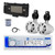 Dual MXD13 Single DIN Bluetooth Marine MP3 AM/FM Stereo Receiver with White Cover, 22" Radio Antenna, Wire, 2x 2.25" 10W Max Full Range Waterproof Off-Road Audio Speakers (White)