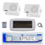 Dual MXD13 Single DIN Bluetooth Marine MP3 AM/FM Stereo Receiver with White Cover, 22" Radio Antenna, Wire, 2x 3.5'' 200 Watt Max 3-Way Indoor/Outdoor Wall Mount Speaker (White)