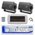 Dual MXD13 Single DIN Bluetooth Marine MP3 AM/FM Stereo Receiver with White Cover, 22" Radio Antenna, Wire, 2x 3.5'' 200 Watt Max 3-Way Indoor/Outdoor Wall Mount Speaker (Black)