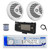 Dual MXD13 Single DIN Bluetooth Marine MP3 AM/FM Stereo Receiver with White Cover, 22" Radio Antenna, Wire, 2x 6.5" 150 Watt Max Full Range Dual Cone Waterproof Stereo Speakers (White)