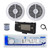 Dual MXD13 Single DIN Bluetooth Marine MP3 AM/FM Stereo Receiver with White Cover, 22" Radio Antenna, Wire, 2x 6.5" 120 Watt Peak Full Range Dual Cone Waterproof Stereo Speakers (White)