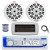 Dual MXD13 Single DIN Bluetooth Marine MP3 AM/FM Stereo Receiver with White Cover, 22" Radio Antenna, Wire, 2x 8'' 300W Max Full Range Dual Cone Waterproof Stereo Speakers (White)