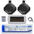 Dual MXD13 Single DIN Bluetooth Marine MP3 AM/FM Stereo Receiver with White Cover, 22" Radio Antenna, Wire, 2x 6.5" 200 Watt Peak Water Resistant Full Range Wakeboard Audio Speakers (Black)