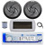 Dual MXD13 Single DIN Bluetooth Marine MP3 AM/FM Stereo Receiver with White Cover, 22" Radio Antenna, Wire, 2x 5.25" 180 Watt Max 2-Way Waterproof  Boat Audio Speakers (Black)