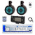 Dual MXD13 Single DIN Bluetooth Marine MP3 AM/FM Stereo Receiver with White Cover, 22" Radio Antenna, Wire, 2x 8" 480 Watt Peak 2-Way Full Range Wakeboard Tower Speakers (Black)