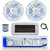 Dual MXD13 Single DIN Bluetooth Marine MP3 AM/FM Stereo Receiver with White Cover, 22" Radio Antenna, Wire, 2x 6.5" 250 Watt Max 2-Way Waterproof Multicolor LED Audio Speakers (White)