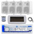 Dual MXD13 Single DIN Bluetooth Marine MP3 AM/FM Stereo Receiver with White Cover, 22" Radio Antenna, Wire, 4x 4" 30 Watt Peak Water-Resistant 3-Way InDoor/OutDoor Audio Speakers (White)
