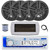 Dual MXD13 Single DIN Bluetooth Marine MP3 AM/FM Stereo Receiver with White Cover, 22" Radio Antenna, Wire, 4x 6.5" 180 Watt Max Power 2-Way Water Resistant Audio Speakers (Black)