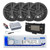 Dual MXD13 Single DIN Bluetooth Marine MP3 AM/FM Stereo Receiver with White Cover, Long Range Antenna, Amplifier w/Kit, 4x 6.5" 180 Watt Max Power 2-Way Water Resistant Audio Speakers (Black)