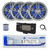 Dual MXD13 Single DIN Bluetooth Marine MP3 AM/FM Stereo Receiver with White Cover, 22" Radio Antenna, Wire, 4x 6.5" 180 Watt Max Power 2-Way Water Resistant Audio Speakers (Charcoal)