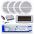 Dual MXD13 Single DIN Bluetooth Marine MP3 AM/FM Stereo Receiver with White Cover, Long Range Antenna, Amplifier w/Kit, 4x 6.5" 90 Watt Peak Power 2-Way Full Range Audio Speakers (White)