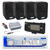 Dual MXD13 Single DIN Bluetooth Marine MP3 AM/FM Stereo Receiver with White Cover, Long Range Antenna, Amplifier w/Kit, 4x 3.5" 300W Max Indoor/Outdoor Waterproof Wall Mount Speakers (Black)
