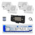Dual MXD13 Single DIN Bluetooth Marine MP3 AM/FM Stereo Receiver with White Cover, 22" Radio Antenna, Wire, 4x 3.5'' 200 Watt Max 3-Way Indoor/Outdoor Wall Mount Speaker (White)