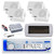 Dual MXD13 Single DIN Bluetooth Marine MP3 AM/FM Stereo Receiver with White Cover, Long Range Antenna, Amplifier w/Kit, 4x 3.5'' 200 Watt Max 3-Way Indoor/Outdoor Wall Mount Speaker (White)