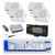Dual MXD13 Single DIN Bluetooth Marine MP3 AM/FM Stereo Receiver with White Cover, Long Range Antenna, Amplifier w/Kit, 4x 3.5'' 200 Watt Max 3-Way Indoor/Outdoor Wall Mount Speaker (White)