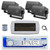 Dual MXD13 Single DIN Bluetooth Marine MP3 AM/FM Stereo Receiver with White Cover, 22" Radio Antenna, Wire, 4x 3.5'' 200 Watt Max 3-Way Indoor/Outdoor Wall Mount Speaker (Black)
