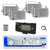 Dual MXD13 Single DIN Bluetooth Marine MP3 AM/FM Stereo Receiver with White Cover, 22" Radio Antenna, Wire, 4x 3.5'' 200 Watt Max 3-Way Indoor/Outdoor Wall Mount Speaker (Silver)