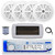 Dual MXD13 Single DIN Bluetooth Marine MP3 AM/FM Stereo Receiver with White Cover, 22" Radio Antenna, Wire, 4x 4'' 100 Watt Peak Full Range Dual Cone Waterproof Stereo Speakers (White)