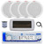 Dual MXD13 Single DIN Bluetooth Marine MP3 AM/FM Stereo Receiver with White Cover, 22" Radio Antenna, Wire, 4x 6.5'' 400W Peak 2-Way Full Range Dual Cone Waterproof Stereo Speakers (White)