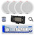 Dual MXD13 Single DIN Bluetooth Marine MP3 AM/FM Stereo Receiver with White Cover, 22" Radio Antenna, Wire, 4x 6.5'' 400W Peak 2-Way Full Range Dual Cone Waterproof Stereo Speakers (White)