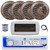 Dual MXD13 Single DIN Bluetooth Marine MP3 AM/FM Stereo Receiver with White Cover, 22" Radio Antenna, Wire, 4x 6.5" 150 Watt Max Full Range Dual Cone Waterproof Stereo Speakers (Camo)
