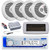 Dual MXD13 Single DIN Bluetooth Marine MP3 AM/FM Stereo Receiver with White Cover, Long Range Antenna, Amplifier w/Kit, 4x 6.5" 150 Watt Max Full Range Dual Cone Waterproof Stereo Speakers (White)