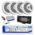 Dual MXD13 Single DIN Bluetooth Marine MP3 AM/FM Stereo Receiver with White Cover, Long Range Antenna, Amplifier w/Kit, 4x 6.5" 150 Watt Max Full Range Dual Cone Waterproof Stereo Speakers (White)